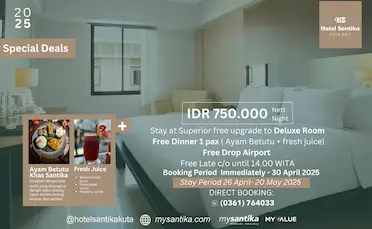 Hotel Santika Kuta’s Special Deals This April & May Hotel Santika Kuta’s Special Deals This April & May