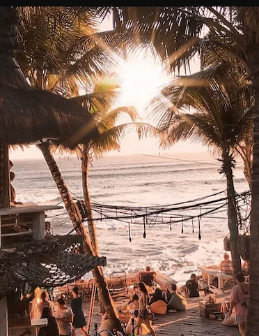 bali beach club sunset canggu