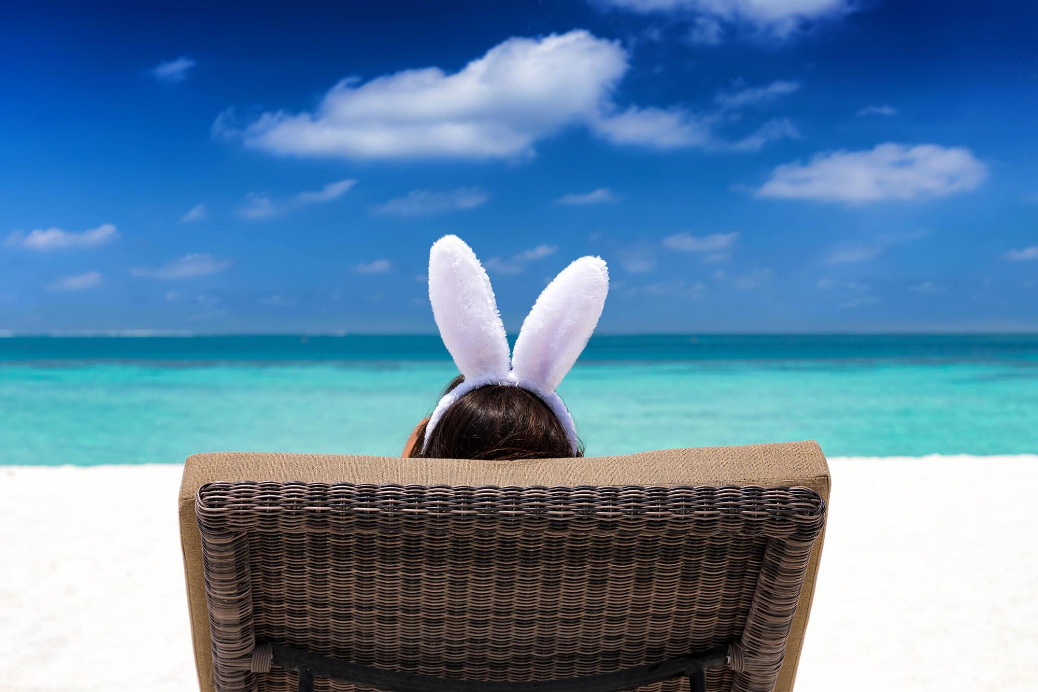 easter bunny headband with sea