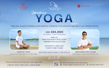 Celebrating International Yoga Day with Nusa Dua Beach Hotel & Spa – Handwritten Collection Celebrating International Yoga Day with Nusa Dua Beach Hotel & Spa – Handwritten Collection