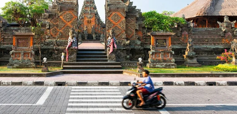The Entrance of Intricate Temple in Batuan Village