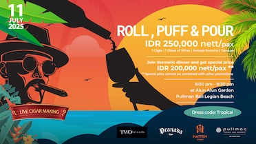 A Taste of Fire and Finesse: Roll, Puff & Pour at Pullman Bali Legian Beach