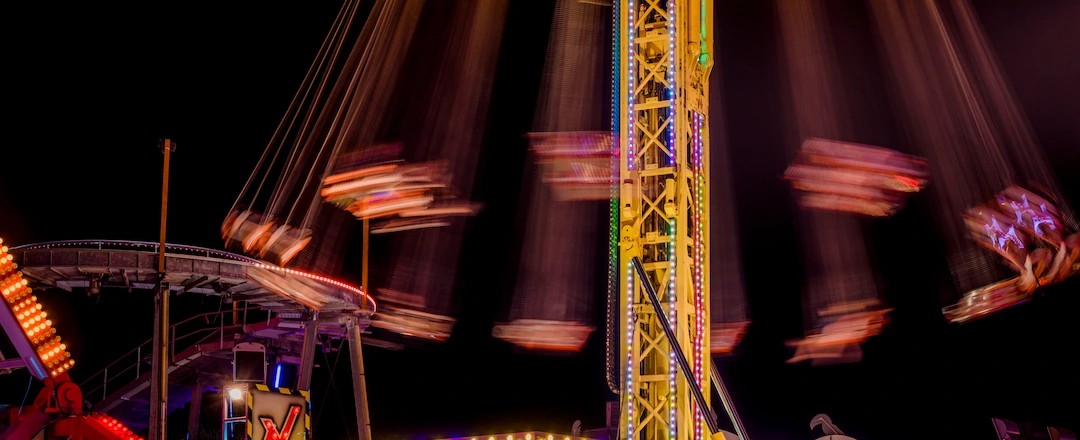 Theme Parks Attraction at Night