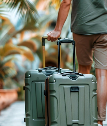 Men Carrying Baggage Illustration AI