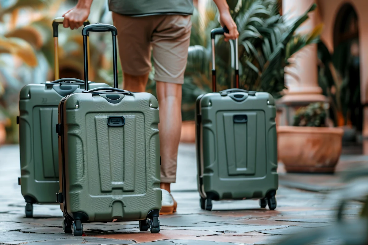 Men Carrying Baggage Illustration AI