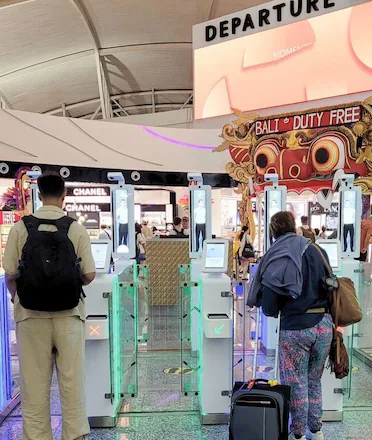 Tourist Queueing on Automatic Gate Ngurah Rai International Airport