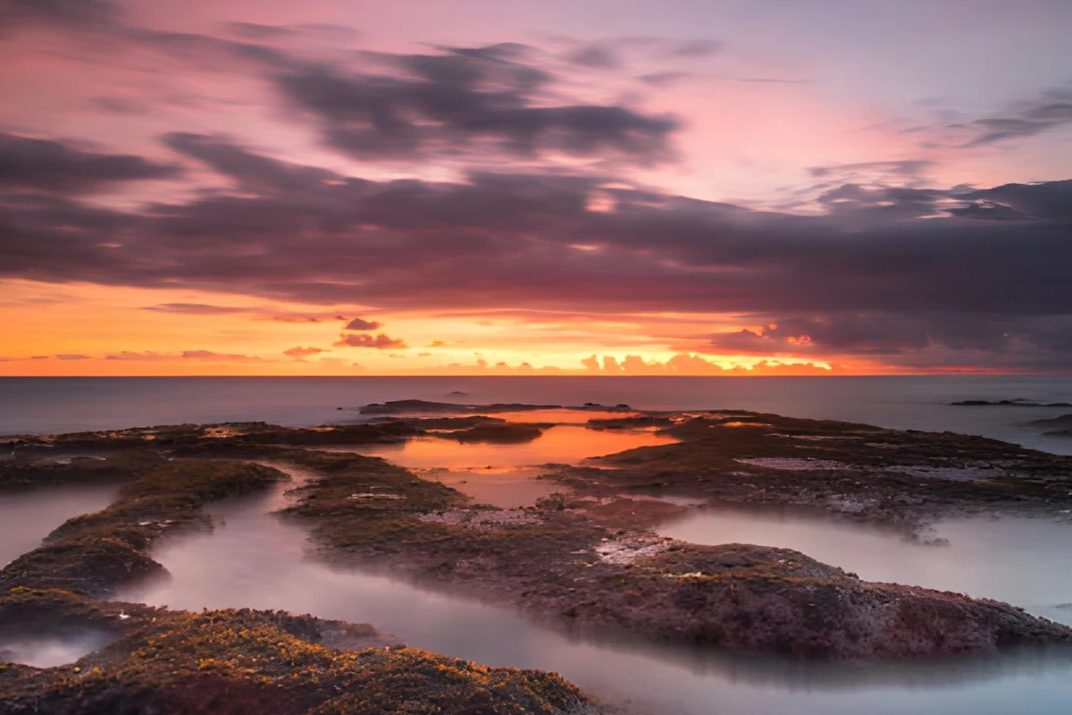 Seseh Beach Sunset Panorama