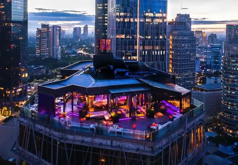 rooftop bar on the Jakarta sky 