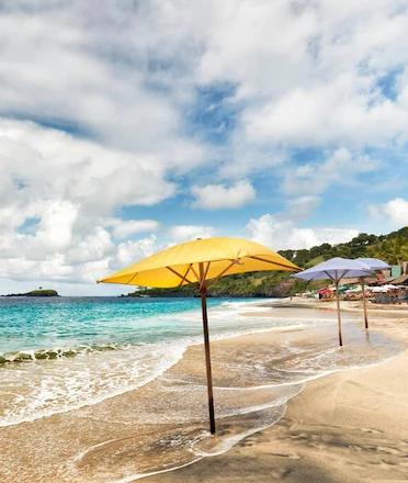 Beach with Umbrella in Karangasem area