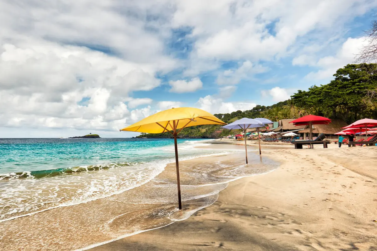 Beach with Umbrella in Karangasem area