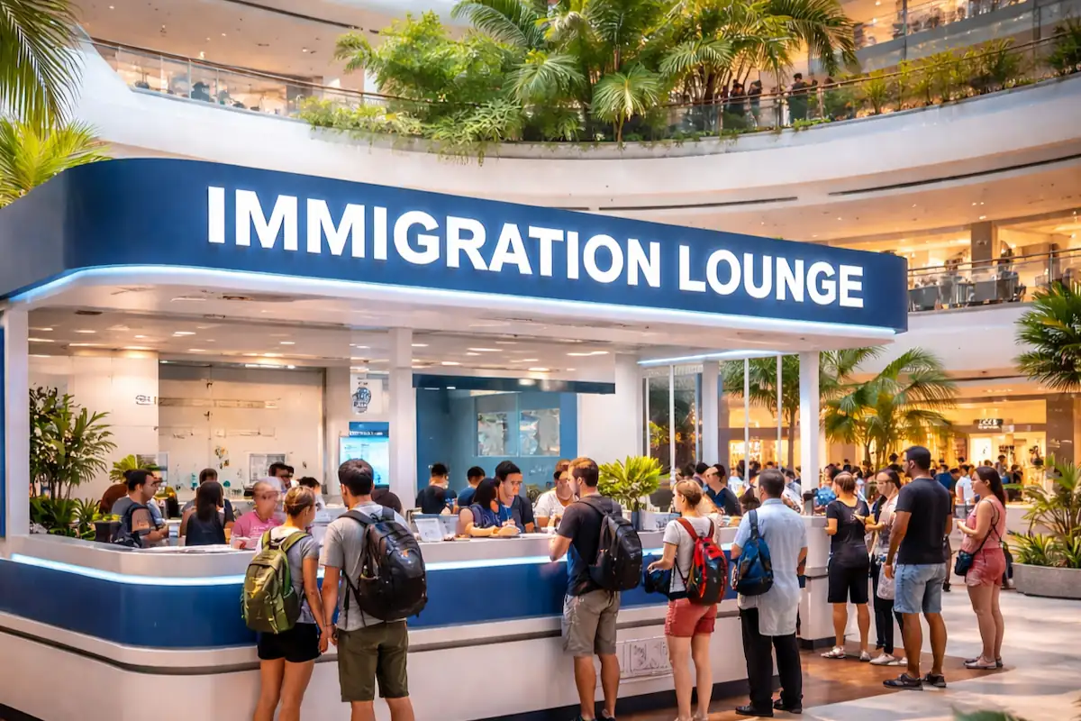 Bali Immigration Lounge AI Illustration