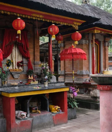 Pura Dalem Balingkang Chinese Influence AI Illustration