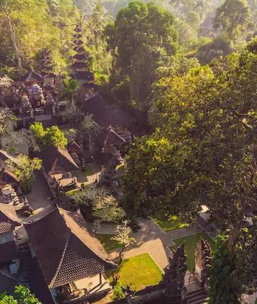 Pura Gunung Lebah Aerial View