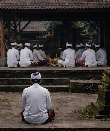 Balinese Man Social Isolation AI Image