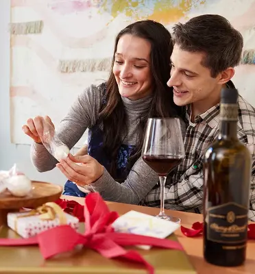 a couple celebrating valentine's day