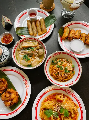 Menu selections at Mie Akup