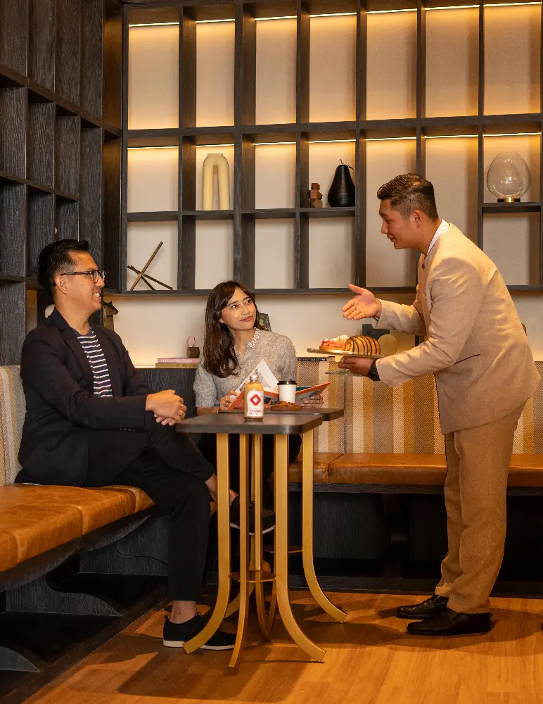 Guests being served at Gaia Lounge