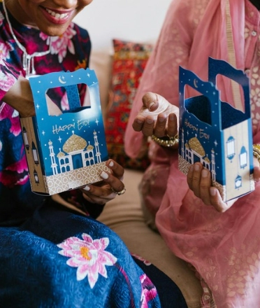 Ladies opening a box