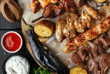 new tables food skewers