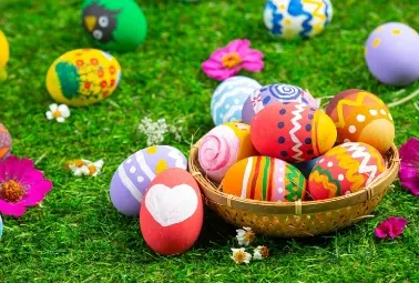 colorful easter eggs