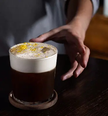 a refreshing cup of Mont Blanc coffee