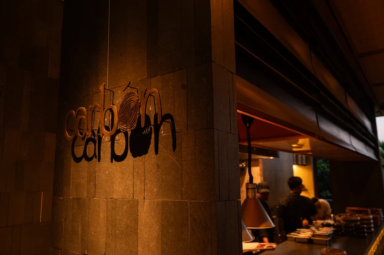 Signage of the restaurant