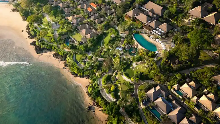 Resort from aerial view