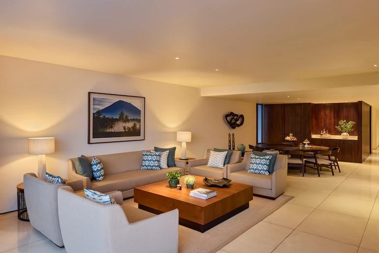 Living room in penthouse