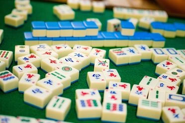 a mahjong table