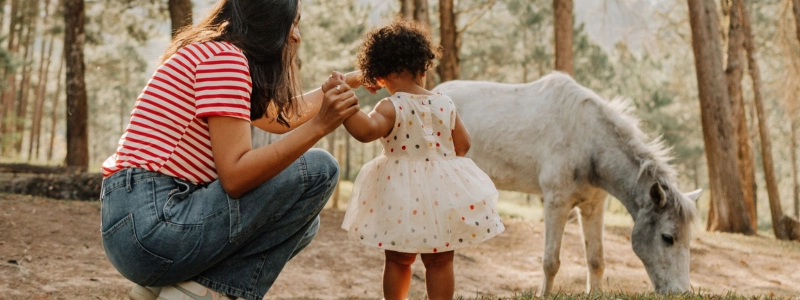 mom_and_kids_touch_horse