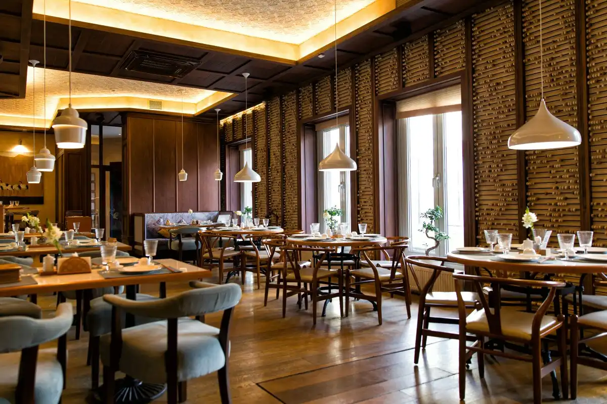 restaurant with seats
