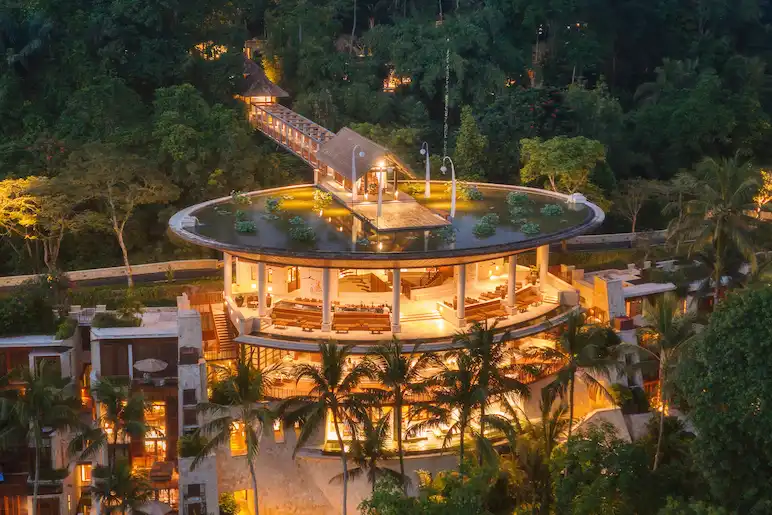 resort from aerial view