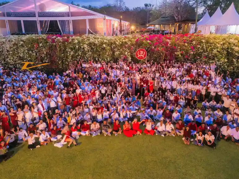 group of people taking photo