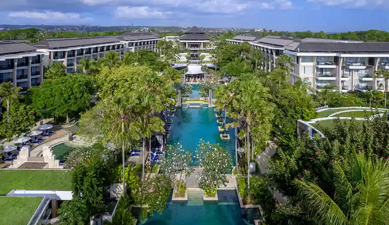 Resort from aerial view