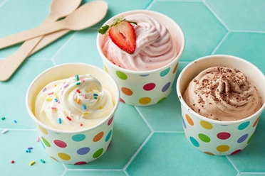Frozen yoghurt cup 