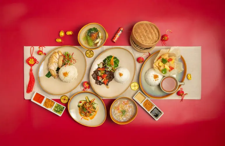 a selection of Chinese-inspired comfort dishes