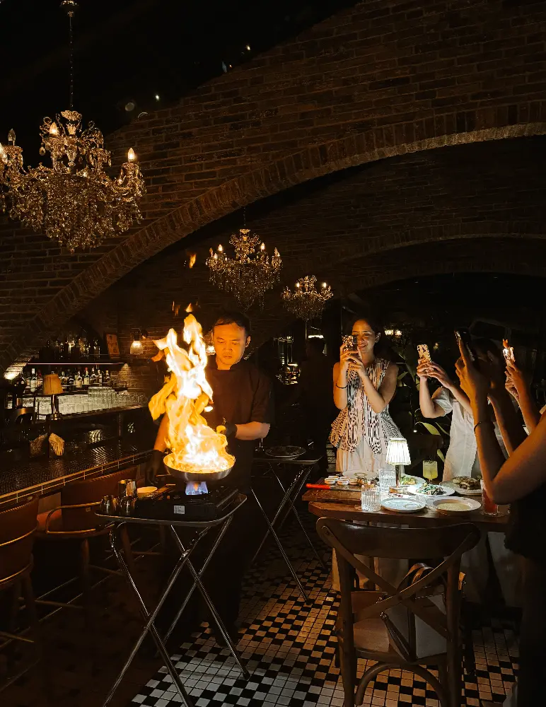 Angus Prime Porterhouse Live Cooking