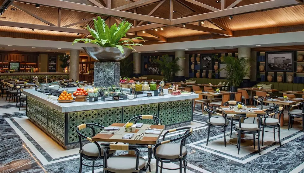 a beautiful restaurant in hotel