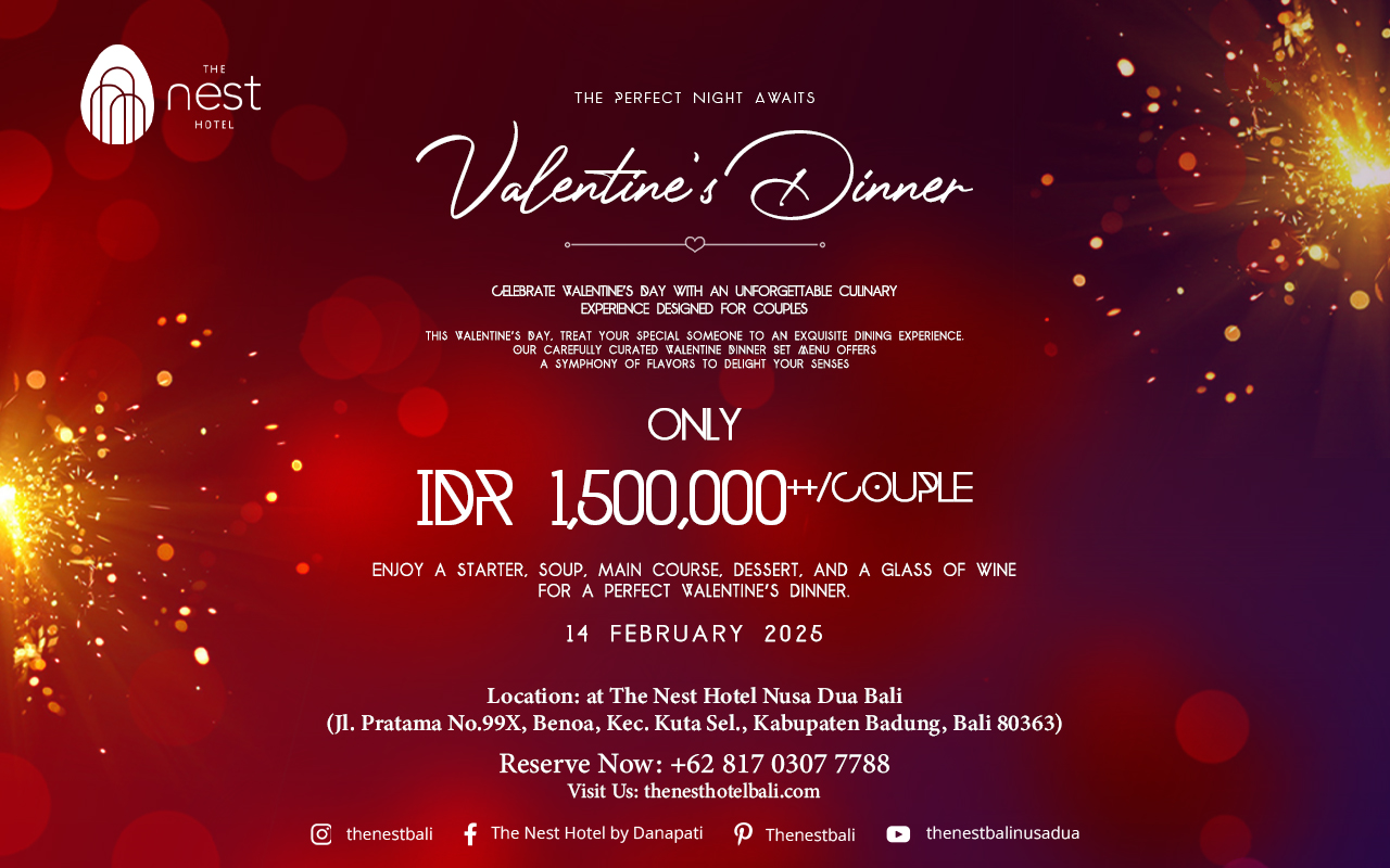 Celebrate Love with Our Exclusive Valentine’s Dinner Package Celebrate Love with Our Exclusive Valentine’s Dinner Package