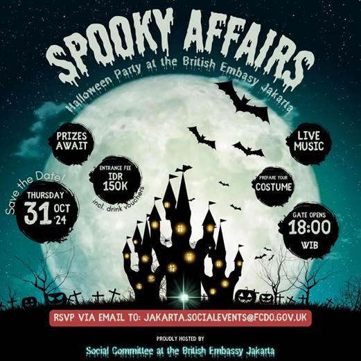 Spooky Affairs Halloween Party at the British Embassy Jakarta!