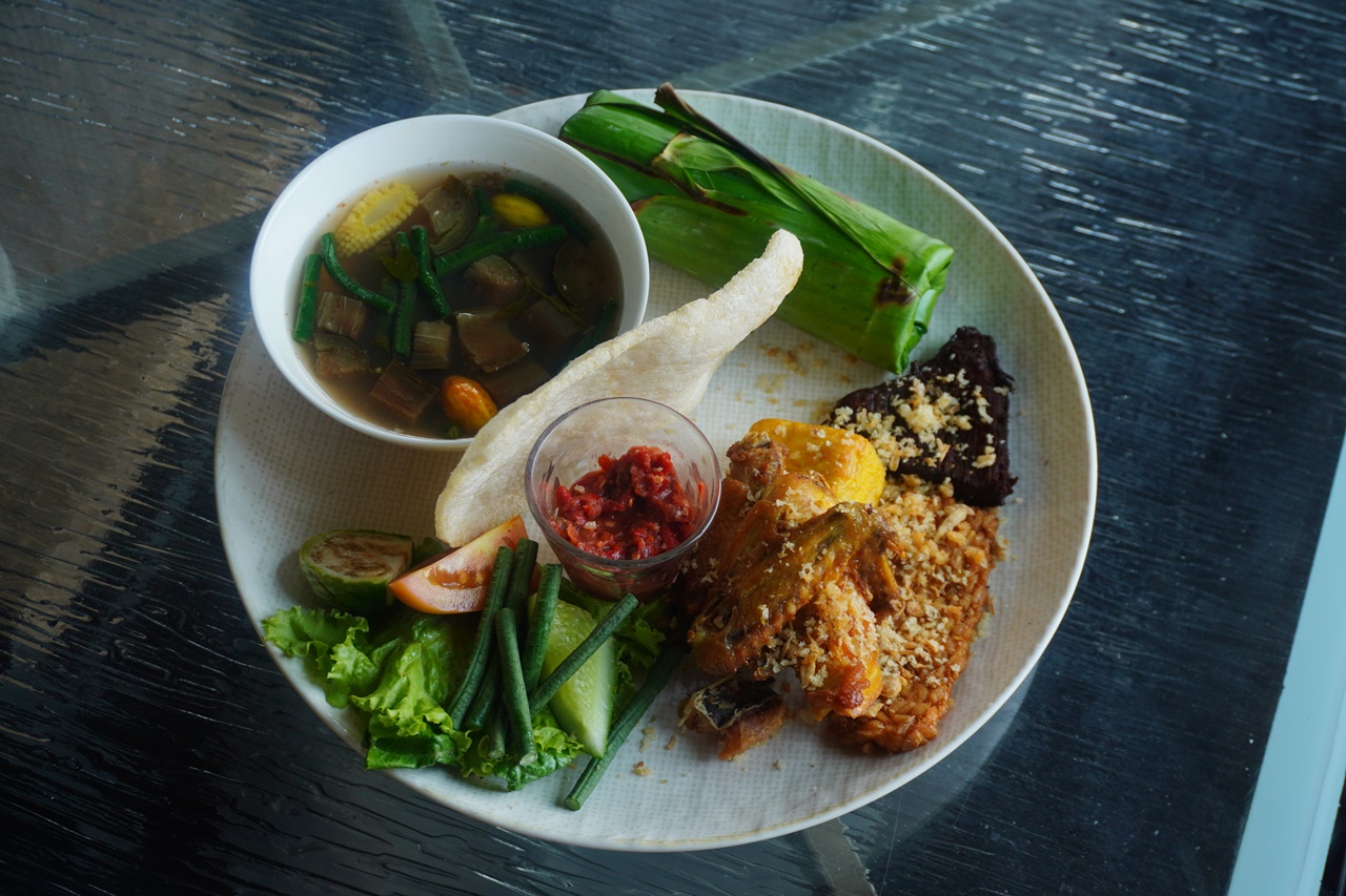 nasi oncom bambu panggang